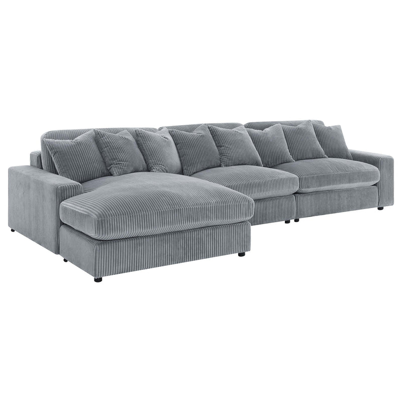 Blaine Upholstered Reversible Chaise Sectional Sofa Fog - 509900-SET