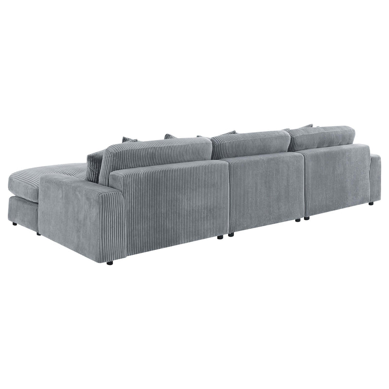 Blaine Upholstered Reversible Chaise Sectional Sofa Fog - 509900-SET