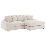 Blaine Upholstered Reversible Chaise Sectional Sofa Sand - 509899