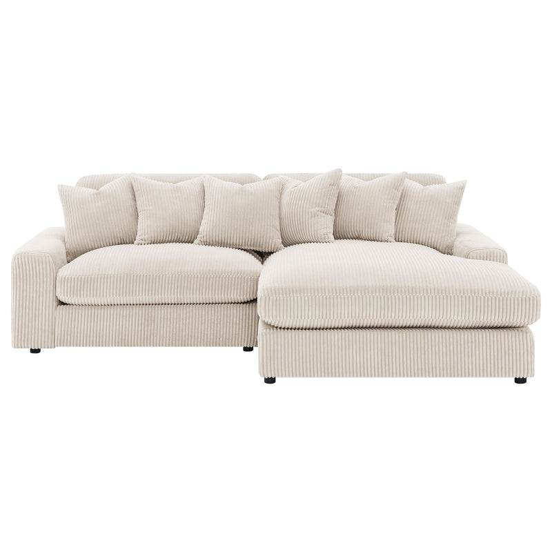 Blaine Upholstered Reversible Chaise Sectional Sofa Sand - 509899