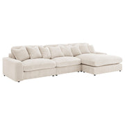 Blaine Upholstered Reversible Chaise Sectional Sofa Sand - 509899-SET