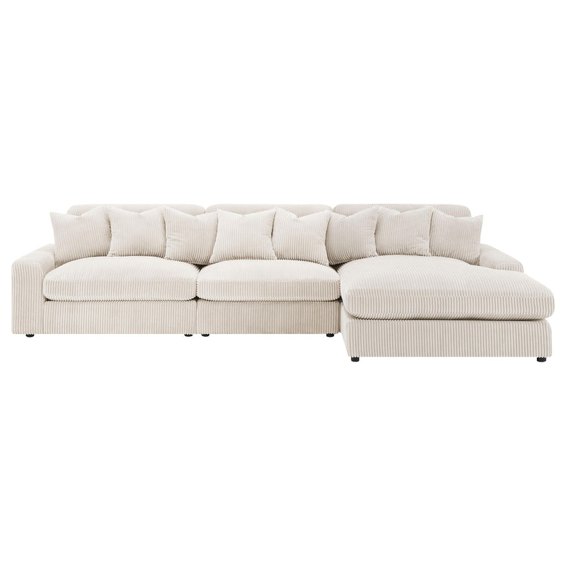 Blaine Upholstered Reversible Chaise Sectional Sofa Sand - 509899-SET