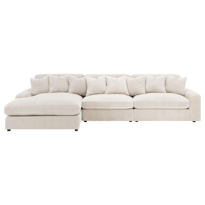 Blaine Upholstered Reversible Chaise Sectional Sofa Sand - 509899-SET