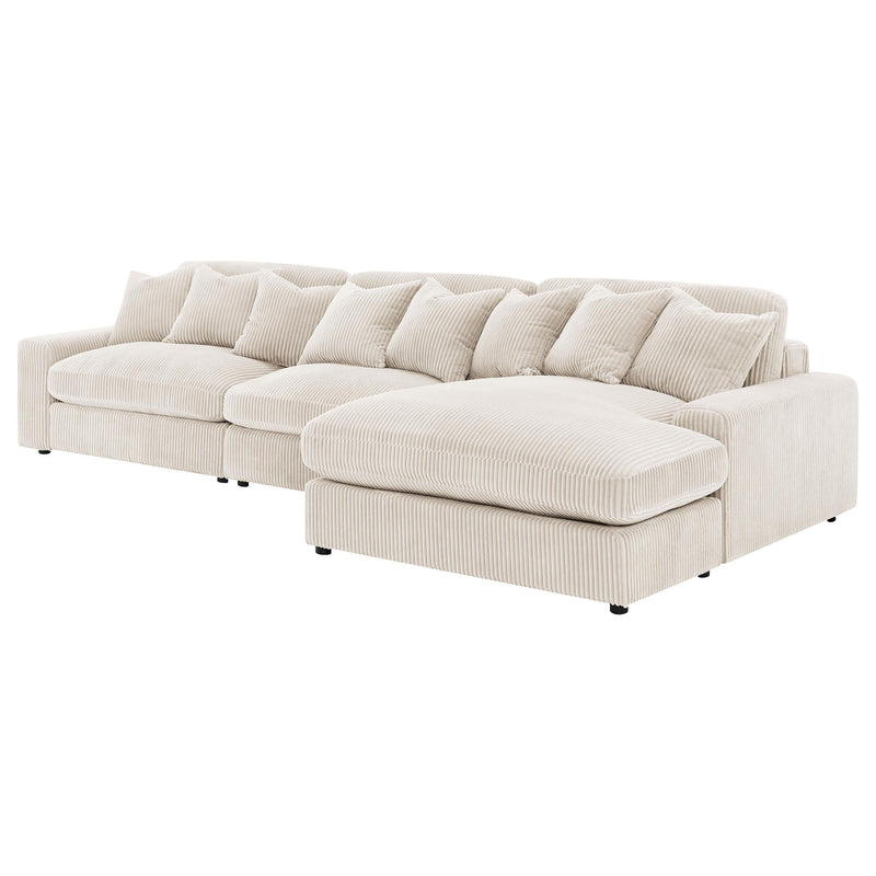 Blaine Upholstered Reversible Chaise Sectional Sofa Sand - 509899-SET