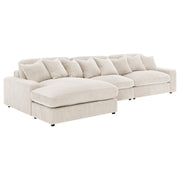 Blaine Upholstered Reversible Chaise Sectional Sofa Sand - 509899-SET