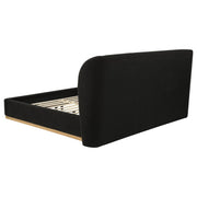 Blaire Upholstered Eastern King Wingback Platform Bed Black - 315967BLKKE