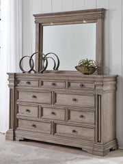 Blairhurst California King Panel Bed, Dresser and 2 Nightstands in Light Grayish Brown - PKG017007