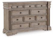 Blairhurst California King Panel Bed, Dresser and 2 Nightstands in Light Grayish Brown - PKG017007