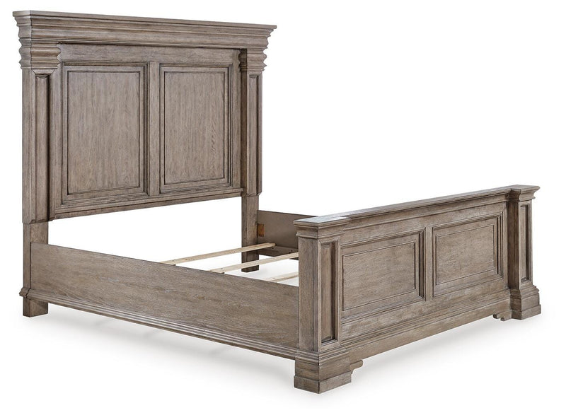 Blairhurst California King Panel Bed, Dresser, Mirror and 2 Nightstands in Light Grayish Brown - PKG017010