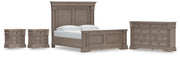 Blairhurst King Panel Bed, Dresser and 2 Nightstands in Light Grayish Brown - PKG016998