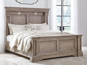 Blairhurst King Panel Bed, Dresser, Mirror and Chest in Light Grayish Brown - PKG017004