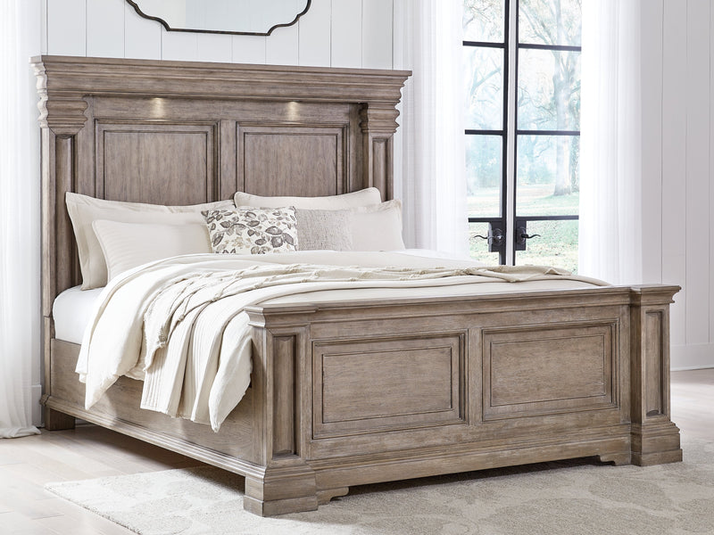 Blairhurst Queen Panel Bed with Dresser and Nightstand in Light Grayish Brown from Ashley - Lara Furniture