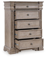 Blairhurst Light Grayish Brown King Panel Bed, Dresser, Chest and 2  Nightstands - B916B11
