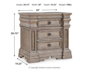 Blairhurst Light Grayish Brown King Panel Bed, Dresser, Chest and 2  Nightstands - B916B11
