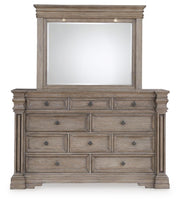 Blairhurst Light Grayish Brown Queen Panel Bed, Dresser, Mirror and 2 Nightstands - B916B10