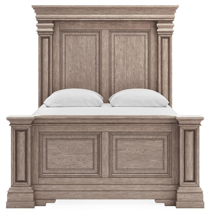Blairhurst Light Grayish Brown Queen Panel Bed, Dresser, Mirror and 2 Nightstands - B916B10