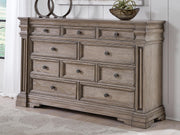 Blairhurst Queen Panel Bed, Dresser and 2 Nightstands in Light Grayish Brown - PKG016989