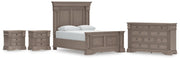 Blairhurst Queen Panel Bed, Dresser and 2 Nightstands in Light Grayish Brown - PKG016989