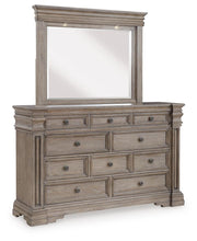 Blairhurst Queen Panel Bed. Dresser, Mirror, 2 Chests and 2 Nightstands - B916B13