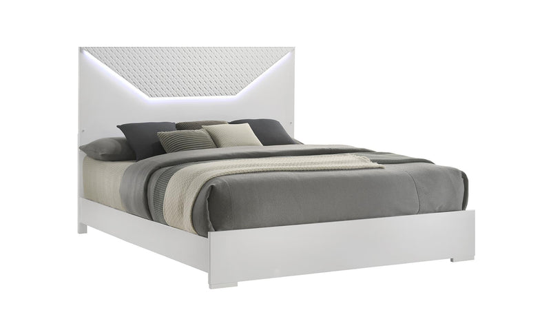 Blanca Queen Bed in White - Blanca Queen Bed in White