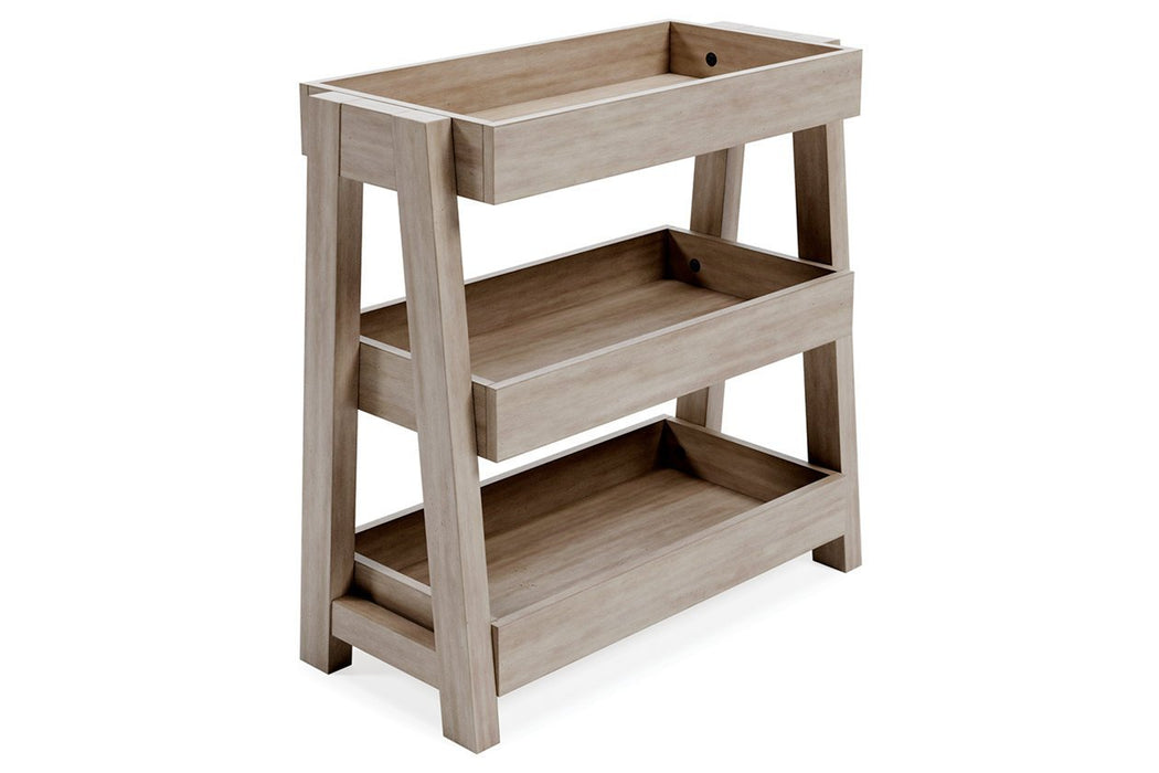 Blariden Light Tan Shelf Accent Table - Gate FurnitureTable