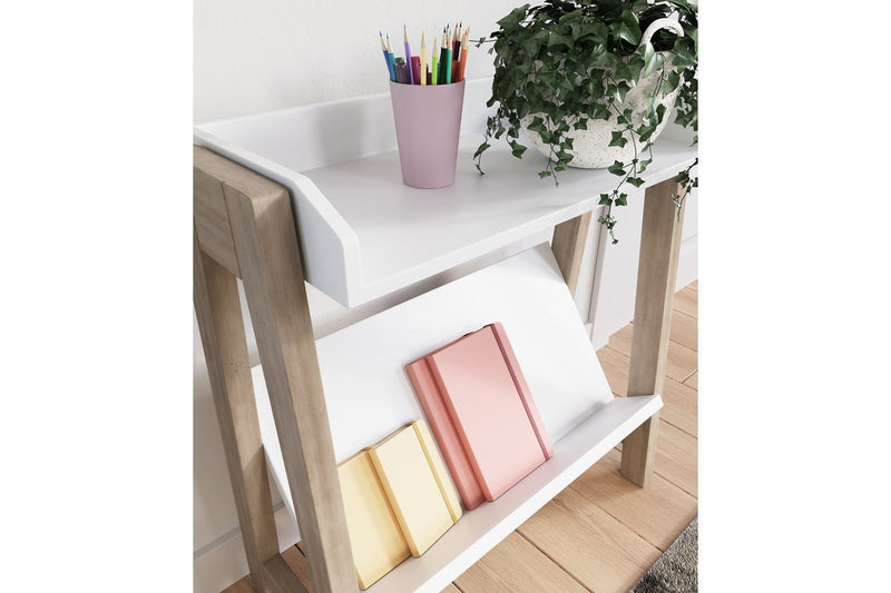 Blariden White/Tan Small Bookcase - Lara FurnitureBookcases
