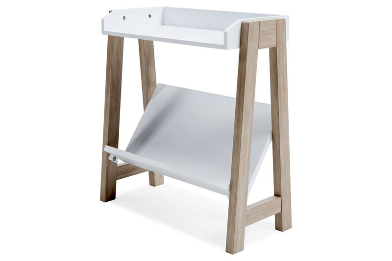 Blariden White/Tan Small Bookcase - Lara FurnitureBookcases