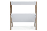 Blariden White/Tan Small Bookcase - Lara FurnitureBookcases