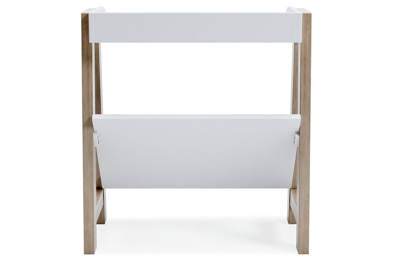 Blariden White/Tan Small Bookcase - Lara FurnitureBookcases