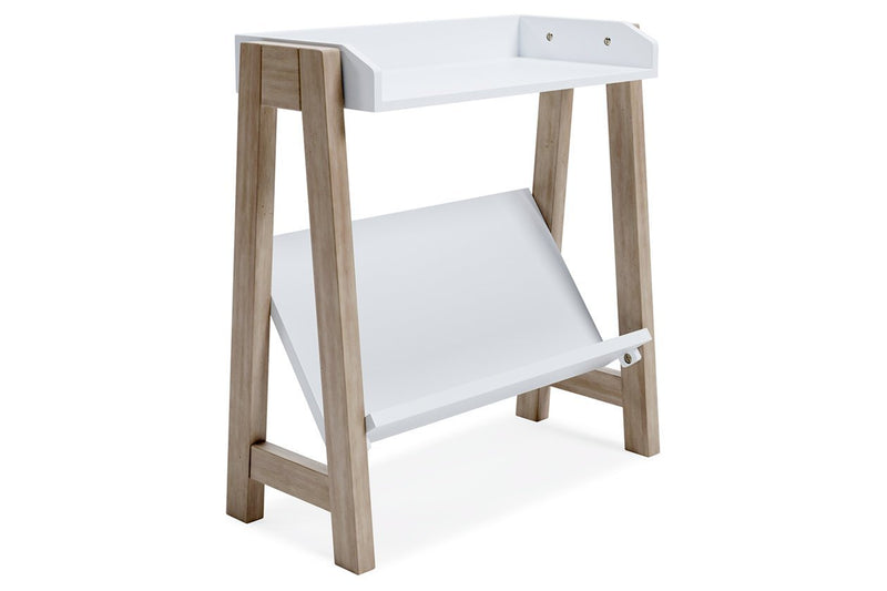 Blariden White/Tan Small Bookcase - Lara FurnitureBookcases