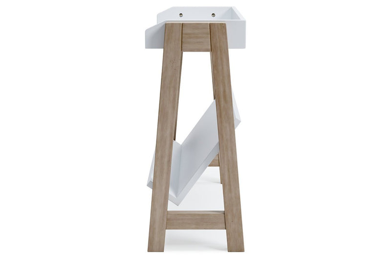 Blariden White/Tan Small Bookcase - Lara FurnitureBookcases