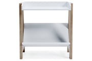 Blariden White/Tan Small Bookcase - Lara FurnitureBookcases