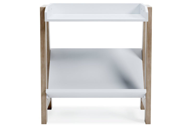 Blariden White/Tan Small Bookcase - Lara FurnitureBookcases