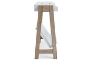 Blariden White/Tan Small Bookcase - Lara FurnitureBookcases