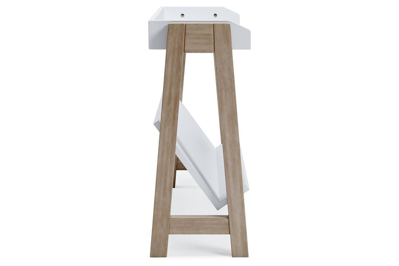 Blariden White/Tan Small Bookcase - Lara FurnitureBookcases