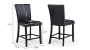 Blaze 5PC (Table & 4 Black PU Chairs) - D256-Black-5PC