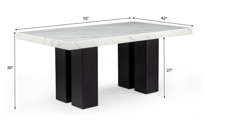 Blaze 7PC ( Table & 6 Grey Chairs) - D255-Grey-7PC