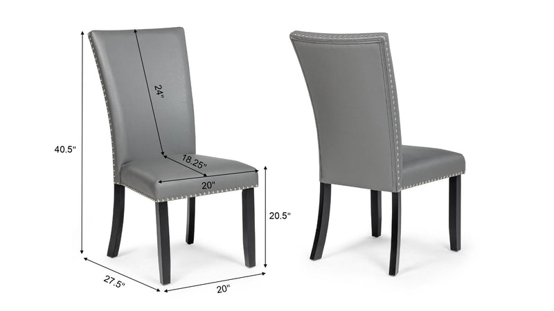 Blaze 7PC ( Table & 6 Grey Chairs) - D255-Grey-7PC