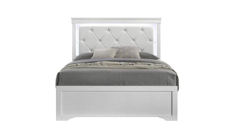 Blaze King Bed White - Blaze King Bed White