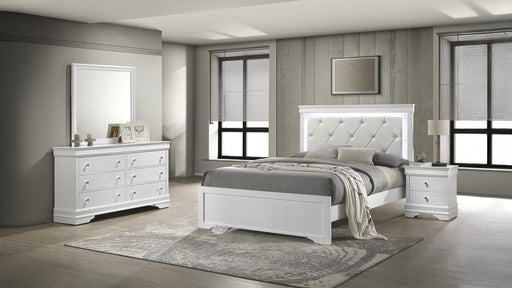 Blaze Twin 4PC Bedroom Set in White - Blaze Twin 4PC Bedroom Set in White
