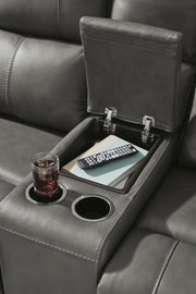 Bleckley Anchor Power Reclining Loveseat with Console - PCU1200018