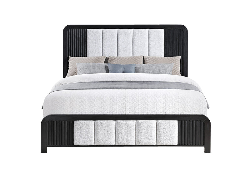 Beckett White/Black King Bed - BECKETT-WHT/BLK-KB