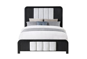 Beckett White/Black Queen Bed - BECKETT-WHT/BLK-QB