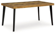 Blondon Brown/Black Dining Table and 6 Chairs (Set of 7) - D413-425