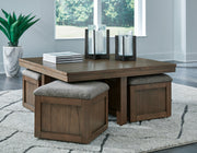 Boardernest Coffee Table with 4 Stools - Lara FurnitureCocktail Table
