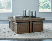 Boardernest Coffee Table with 4 Stools - Lara FurnitureCocktail Table