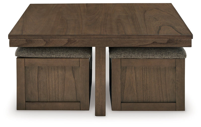Boardernest Coffee Table with 4 Stools - Lara FurnitureCocktail Table