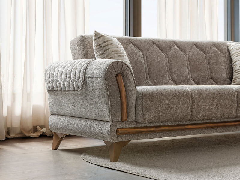 Bodrum 3-pieces (Sofa & Loveseat & Chair) Livingroom Set in Beige - 200-ST-BOD-HENRY07-321