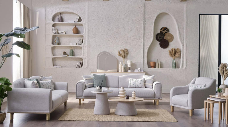 Boheems Love Seat (Cream) - Lara FurnitureLoveseat