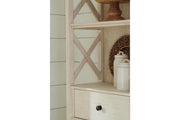 Bolanburg Antique White Display Cabinet - Lara FurnitureServer